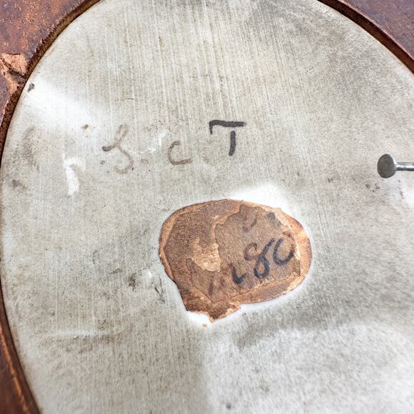 Antique Miniature Portrait Painting in Carved Wood Frame | Elegant Georgian Lady - Picture 7 of 13